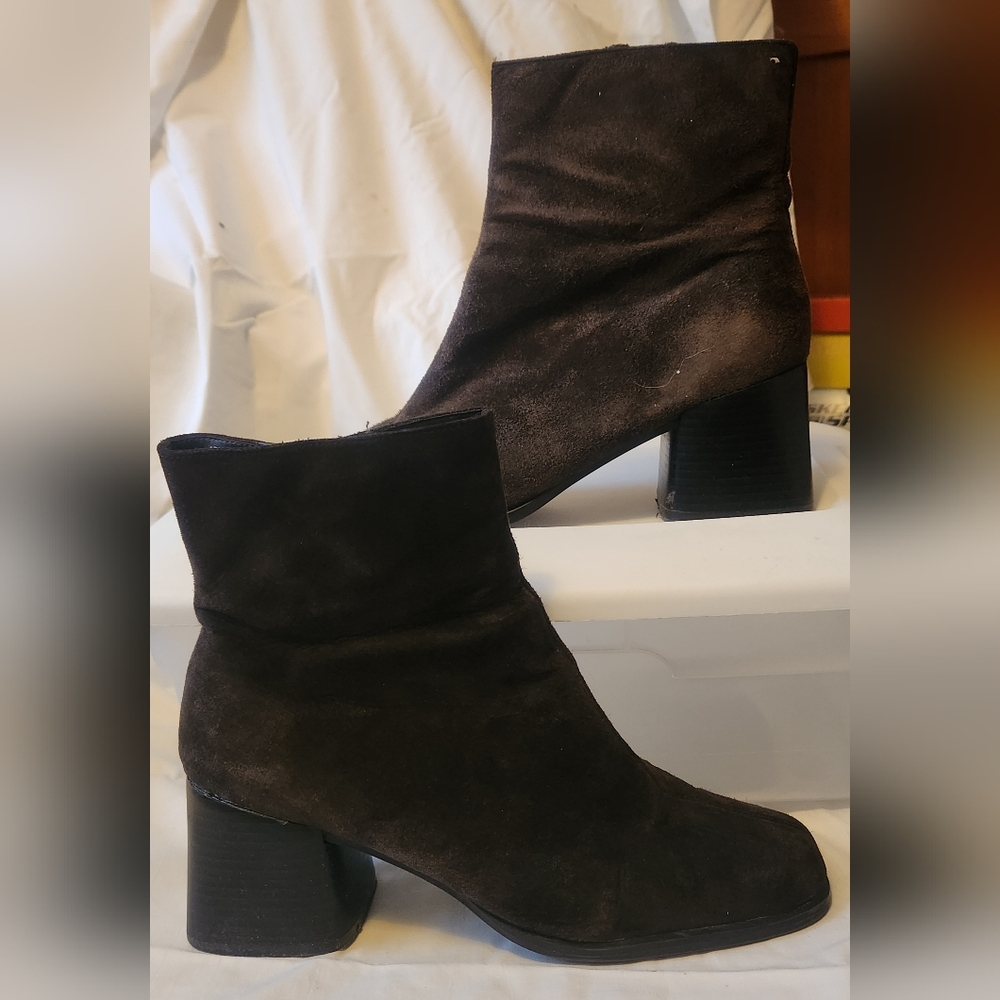 Women's BROWN Suede Ankle Boots